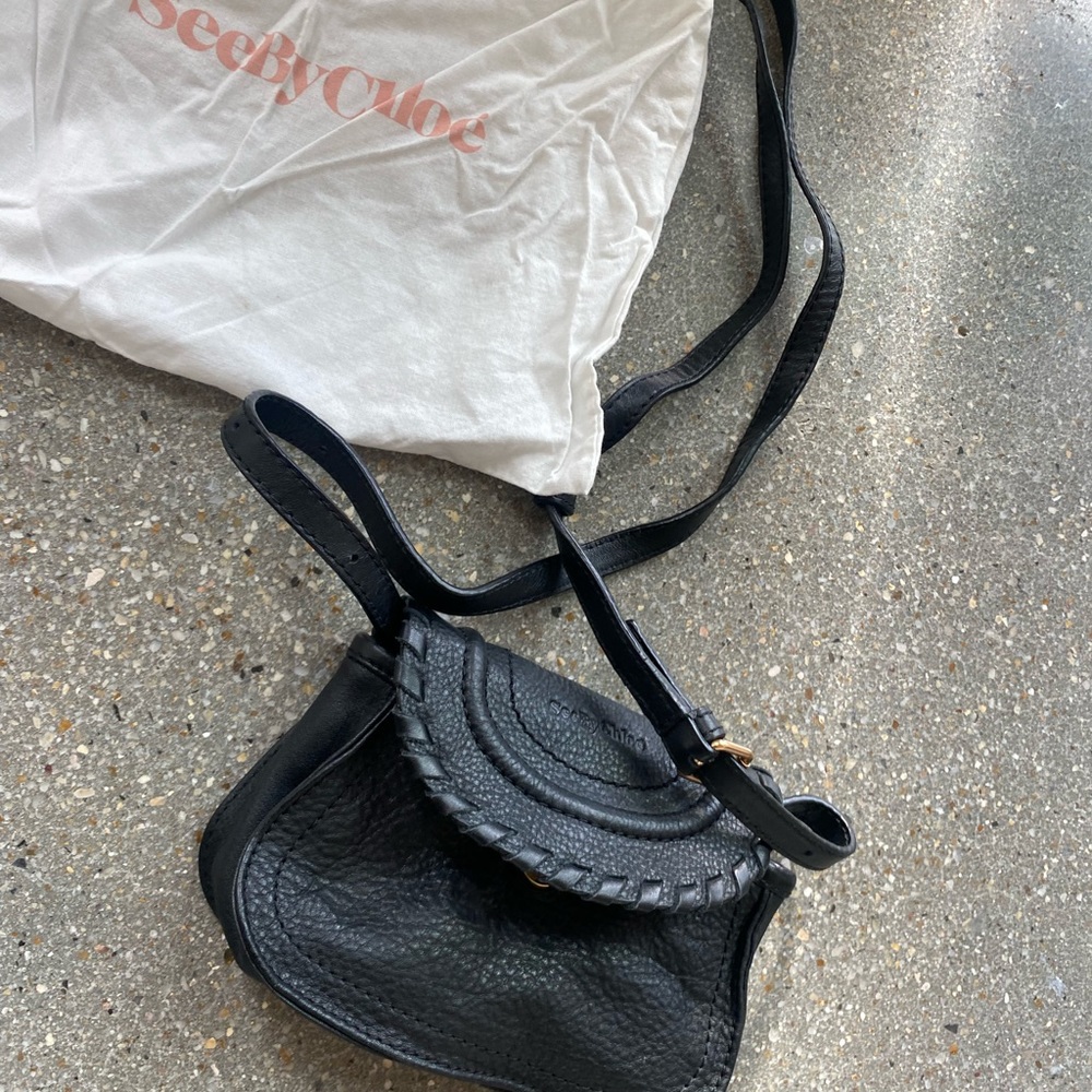 See by Chloe crossbody and belt bag black leather bag